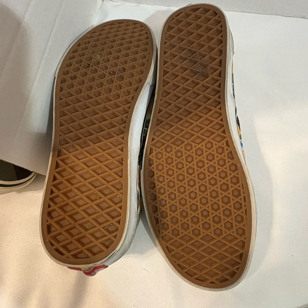 Vans Classic Slip-On shoes Aloha Hula palm trees and‎ tropical scenes size 8.5